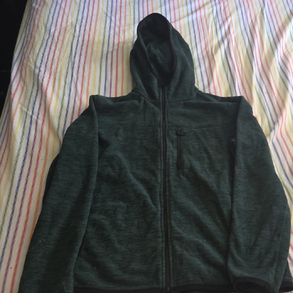 Banana Republic Arctic Fleece Jacket in Deep Green